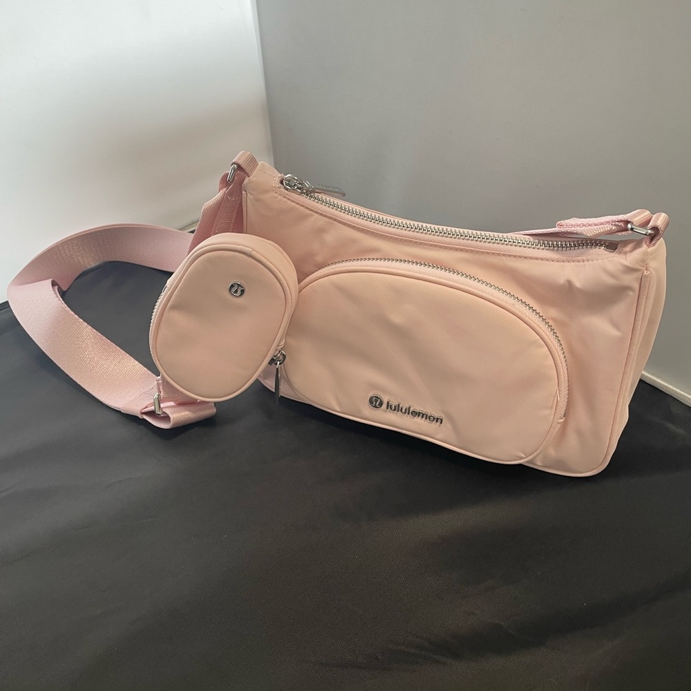 Lululemon Flush Pink Crossbody Bag with Nano Pouch